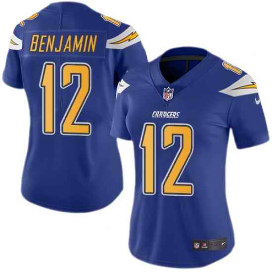 Nike Chargers #12 Travis Benjamin Electric Blue Womens Stitched NFL Limited Rush Jersey